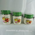 ceramic airtight container with full decal